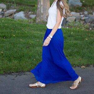 Old Navy blue chiffon maxi skirt